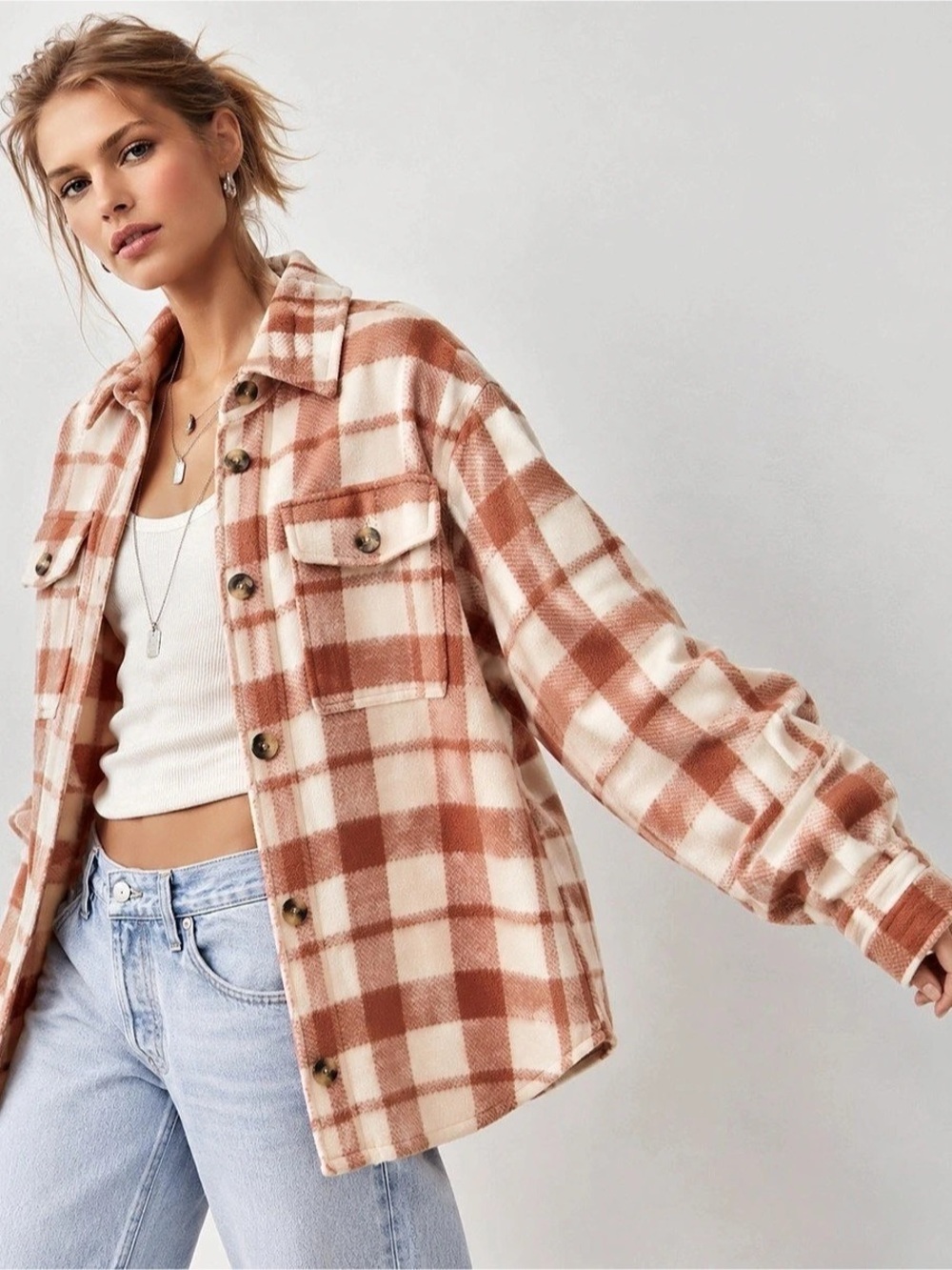 Billabong Adventure Division Plaid Shacket Jacket L NWOT